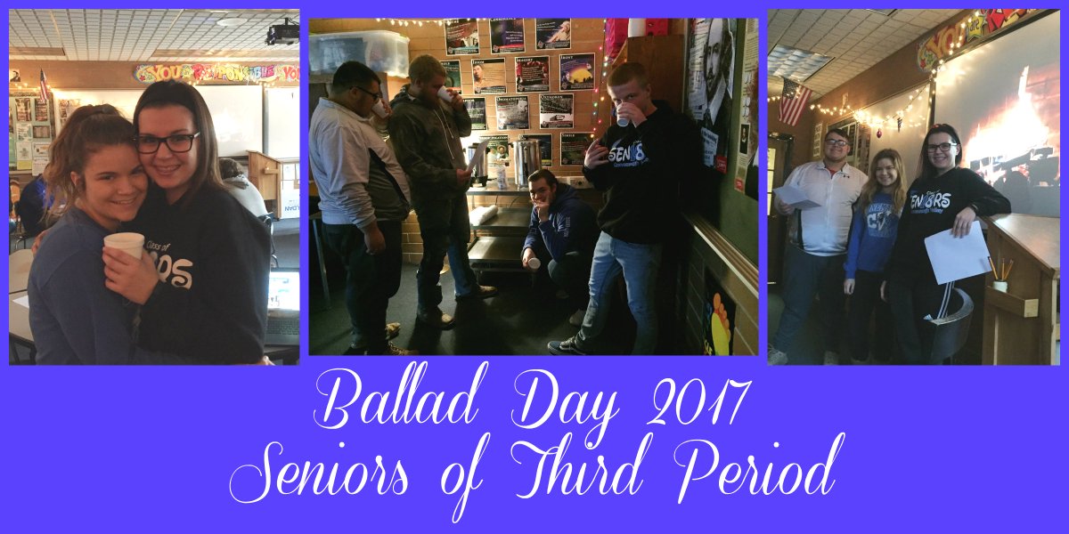 Ballad Day for seniors @ConValleySD 
#Esketit #medievalera