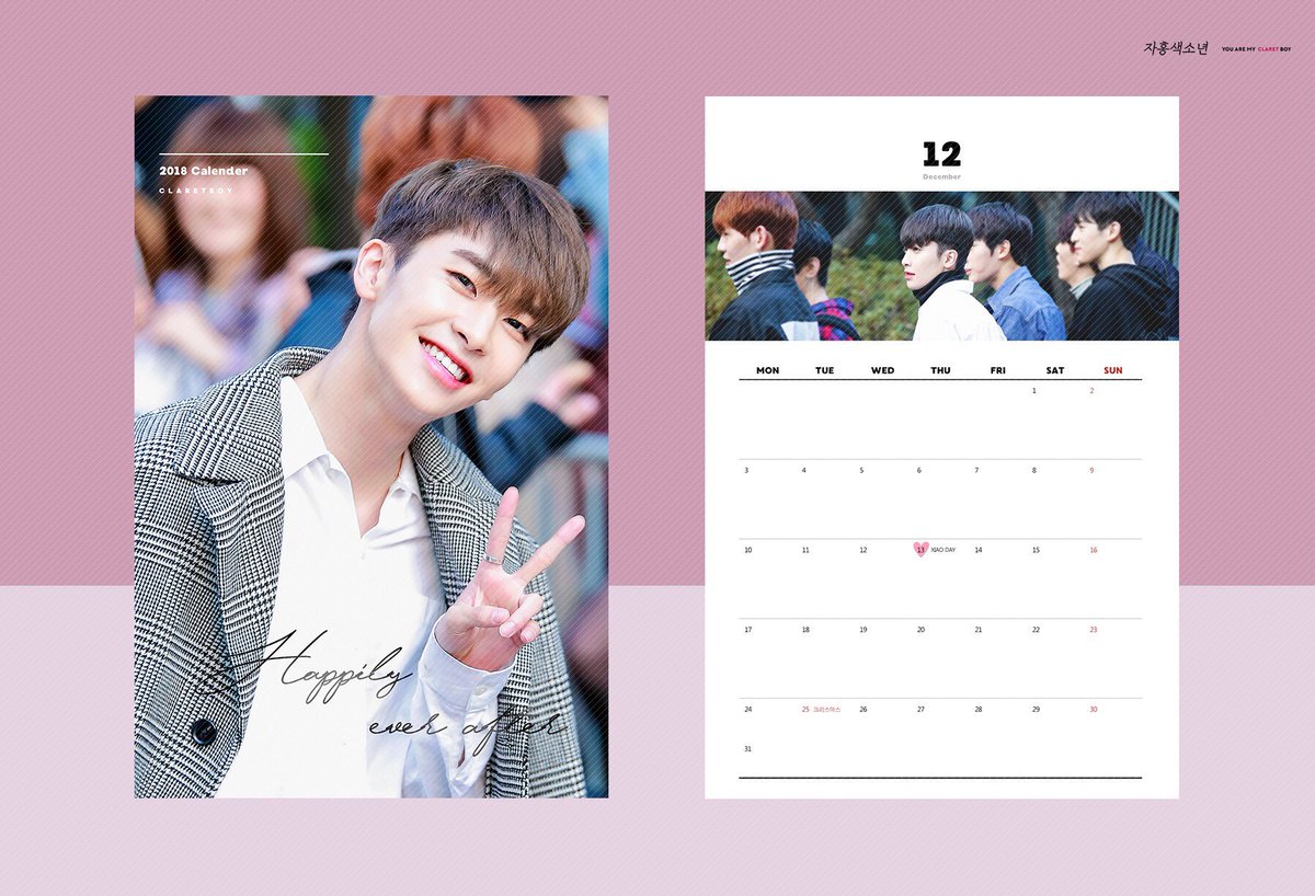 claretboy1213's tweet photo. #HAPPYXIAODAY

CLARETBOY 2018 CALENDAR 
- Happily Ever After -

✔️EVENT :: RT+FOLLOW https://t.co/uoaEmoHla5