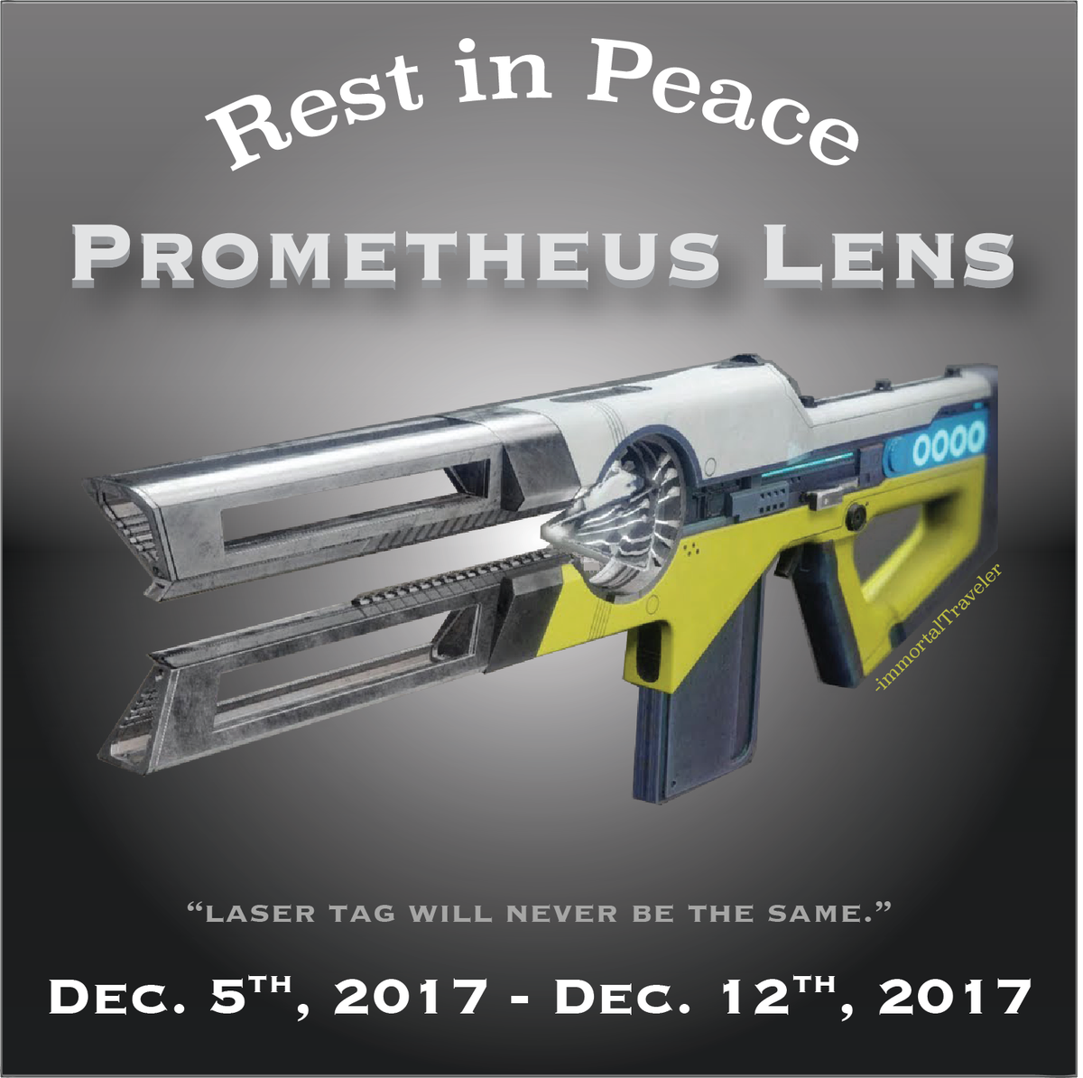 TheGlobalSwan's tweet photo. #VexMythoclast #Gjallarhorn #DoctrineOfPassing #PrometheusLens
Every Guardian has theirs.
#NeverForget #Destiny #Destiny2
@Bungie @DestinyTheGame @DamesOfDestiny @DattosDestiny @Professorbroman https://t.co/8pxP5uU0mK