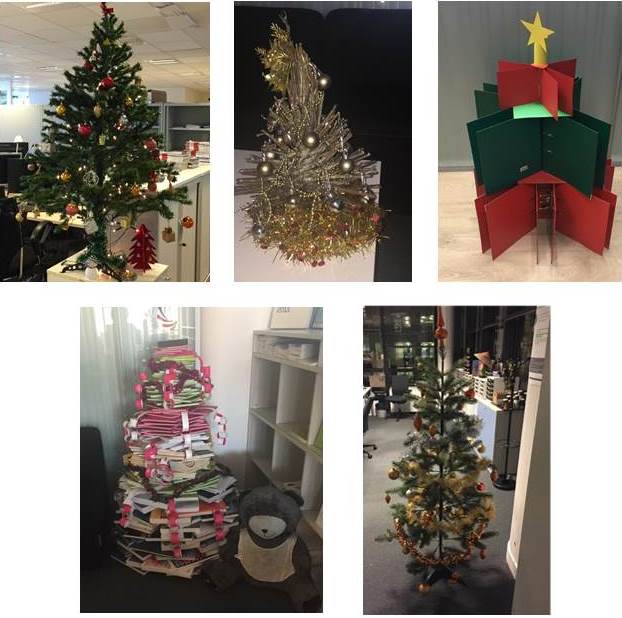 Qu'ils soient verts ou dorés, petits ou grands, en plastique, en classeurs ou en livres, les sapins de Noël sont installés chez #egis à Montreuil. On n'attend plus que le Père Noël et sa hotte remplie de cadeaux