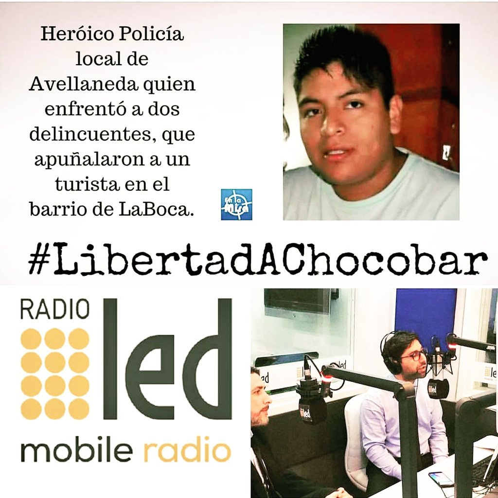 GrupoPrivanza's tweet photo. Hoy 18 hs. #LaHoraPrivanza en @radioledonline. El calvario de Luis Oscar Chocobar, policía detenido y luego liberado gracias a la campaña iniciada por @enlamiraradio y muchísimos seguidores. @DiegoRaidanok y @NovoaCristian te cuentan y describen todos los detalles del caso. https://t.co/uewem3XMHq