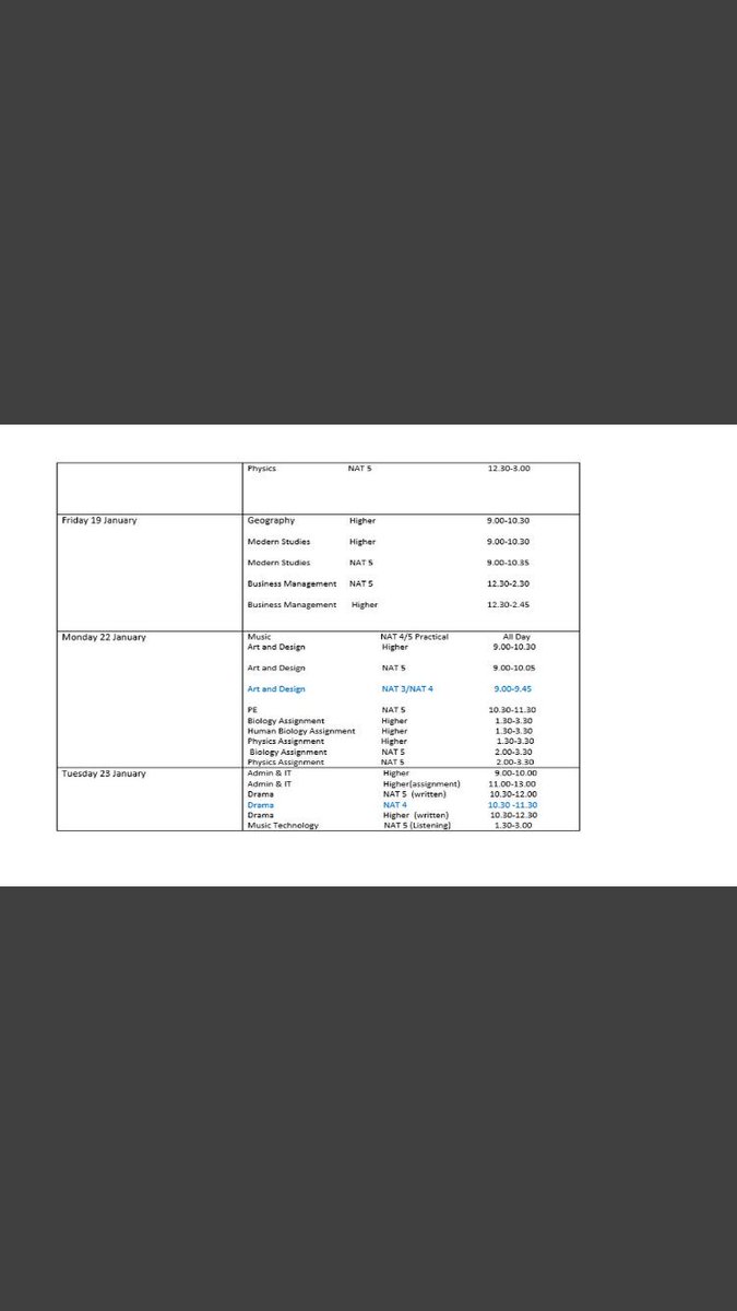 LourdesRaisingA's tweet image. S4, S5 and S6 prelim timetable for January 2018 now available for pupils and parents to view. #supportingprogress #prelims