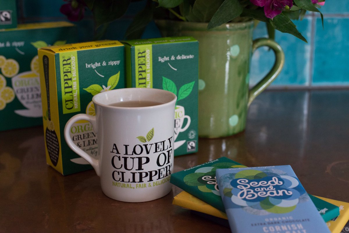 seedandbean's tweet photo. 🍃☕️ Super excited we've teamed up with @clipperteas! Keep your eyes peeled for promotional Clipper packs &amp; get a bar on us! #ChocolaTeaBreak https://t.co/BcdQ10baLT