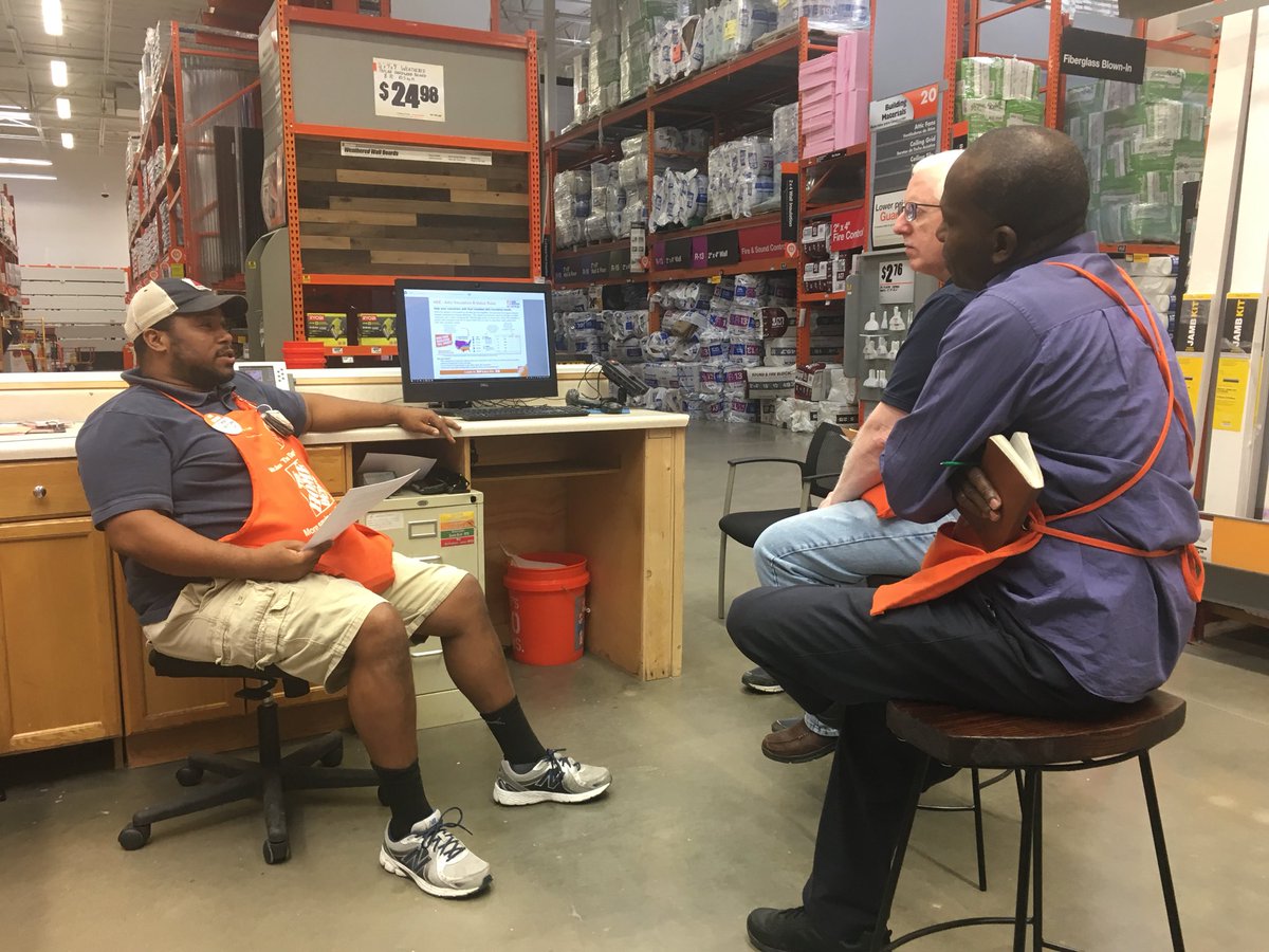 merritt_jen's tweet photo. D30 #SpecialtyTuesday @3607Homedepot AWESOME Job to Jeff for being Sales Associate of the Month & Debra is our BRAVO winner! #3607Rocks https://t.co/wkaPXRHaSU