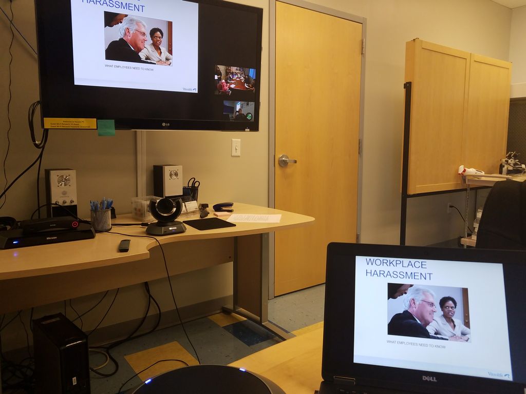 Getting ready to conduct Harassment Prevention training for a client's #California location. #VideoConference #HarrassmentPrevention #timely