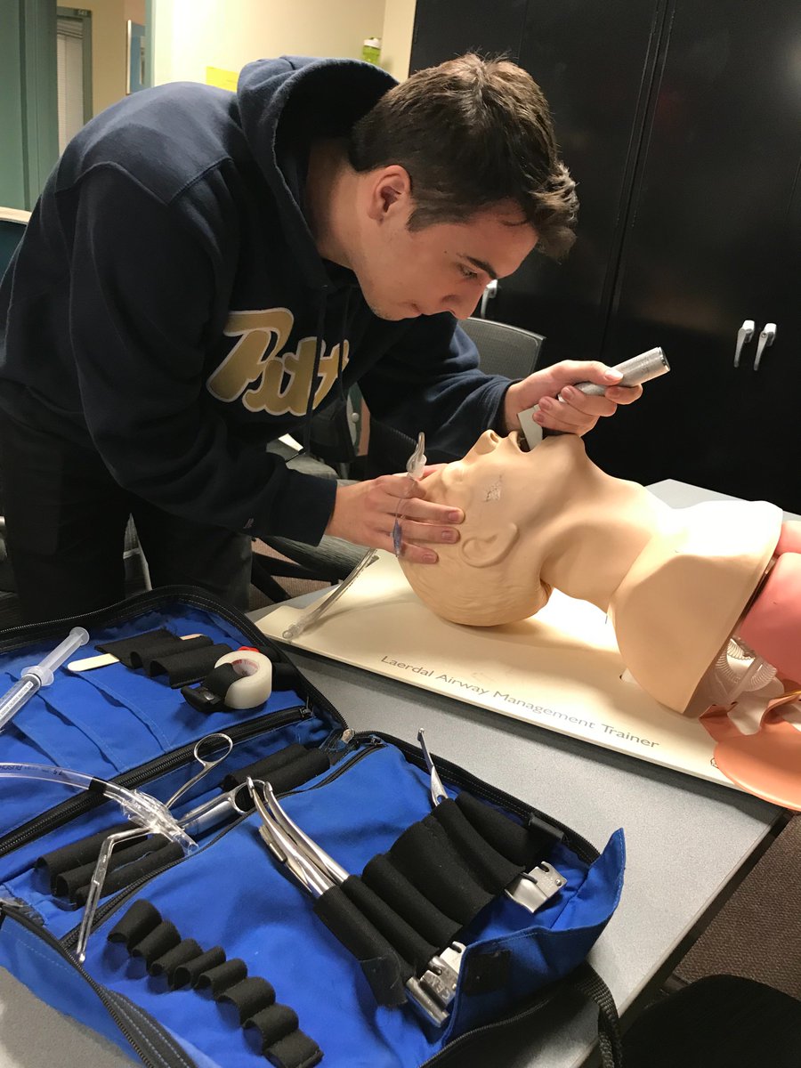 semsatpitt's tweet photo. Last scenario night, we practiced some ALS skills like intubation, 12-Lead Placement, and how to read an EKG! https://t.co/2TDO5WGnfY