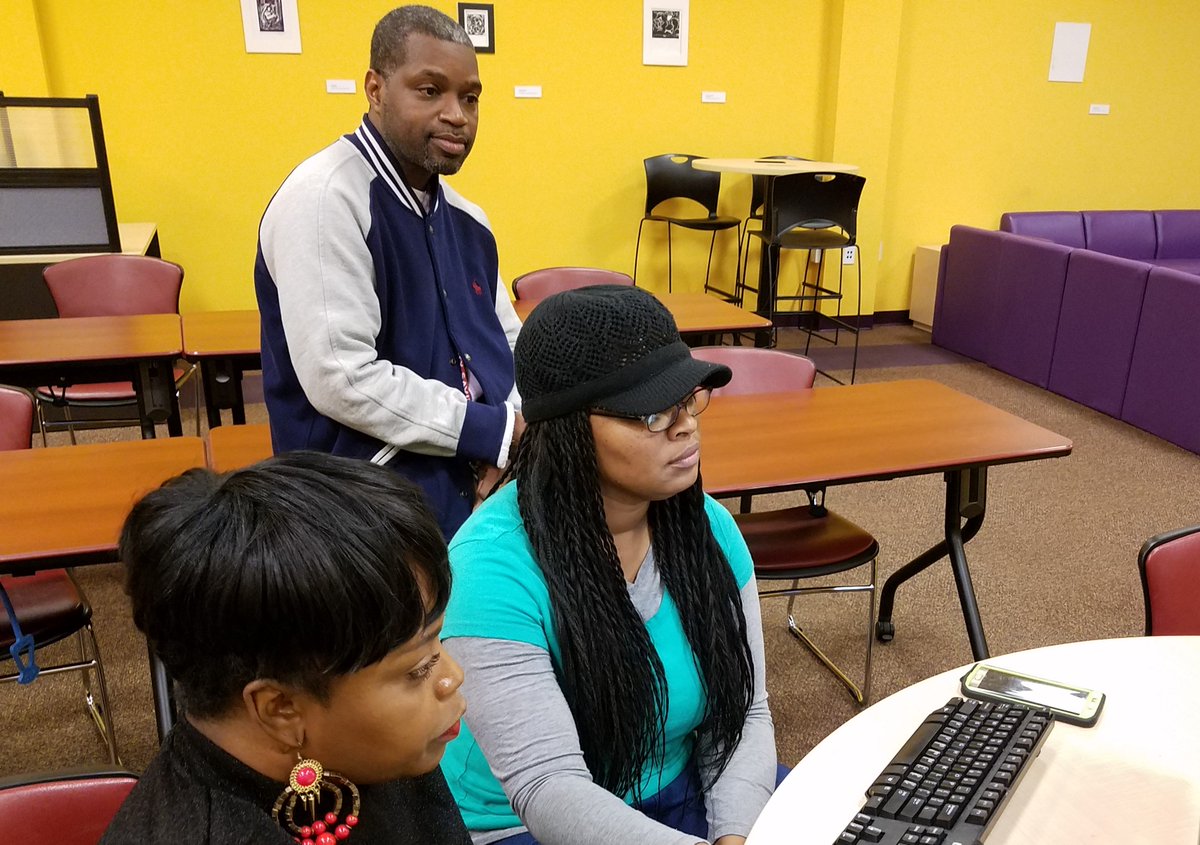 youthbuildcola's tweet photo. Working hard with Technological Guru Ms. Lee Sanders to get prepared for the 2018 Youthbuild Cohort!!!!!!!
#letsgetit16-24 https://t.co/t9U6hzaNs9