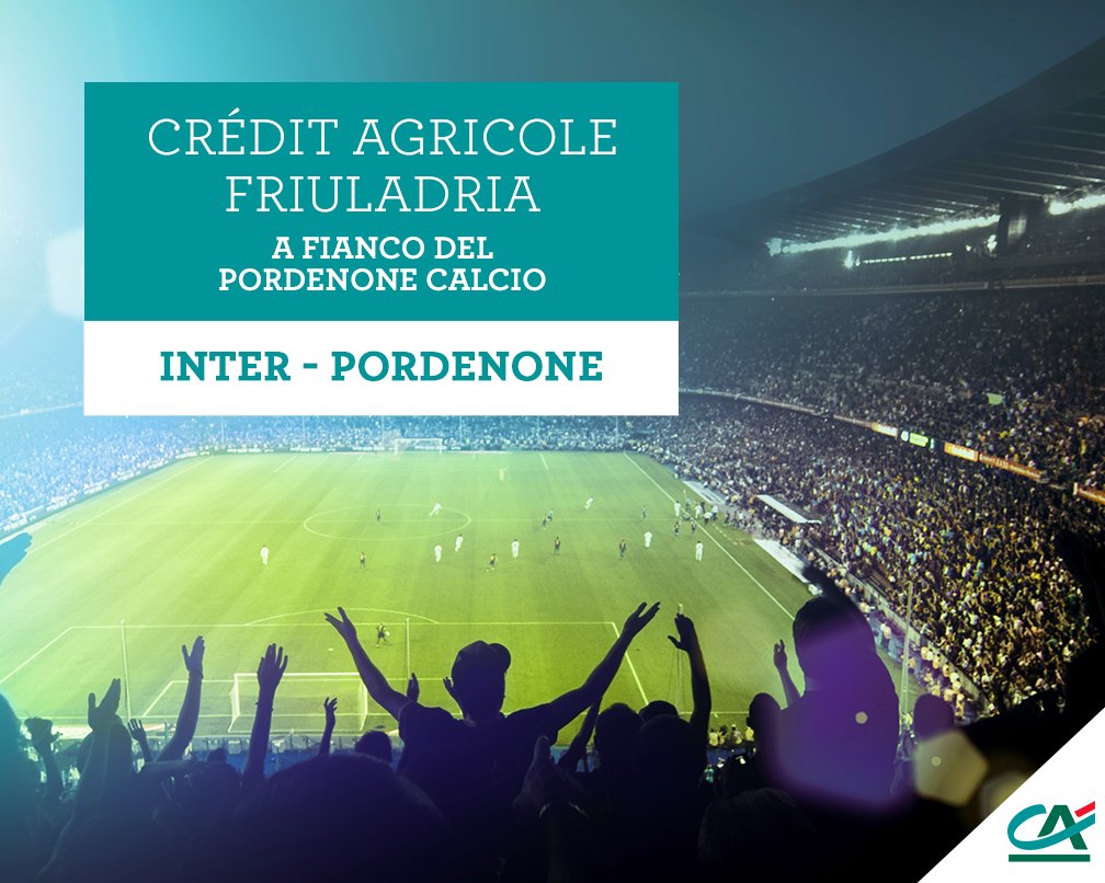 CA_Ita's tweet photo. Grande attesa per questi ottavi di finale di #CoppaItalia! #CréditAgricole #FriulAdria supporterà il @PordenoneCalcio nella storica trasferta di stasera a San Siro contro i nerazzurri. https://t.co/Zgz2dc30p9