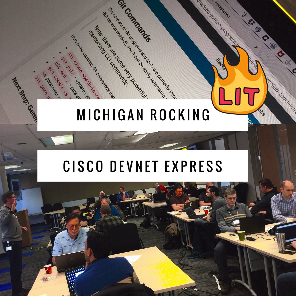 We are talking Python and I don’t mean snakes! ❤️🐍 Enjoying DevOps learning time today with <a href="/CiscoDevNet/">Cisco DevNet</a>