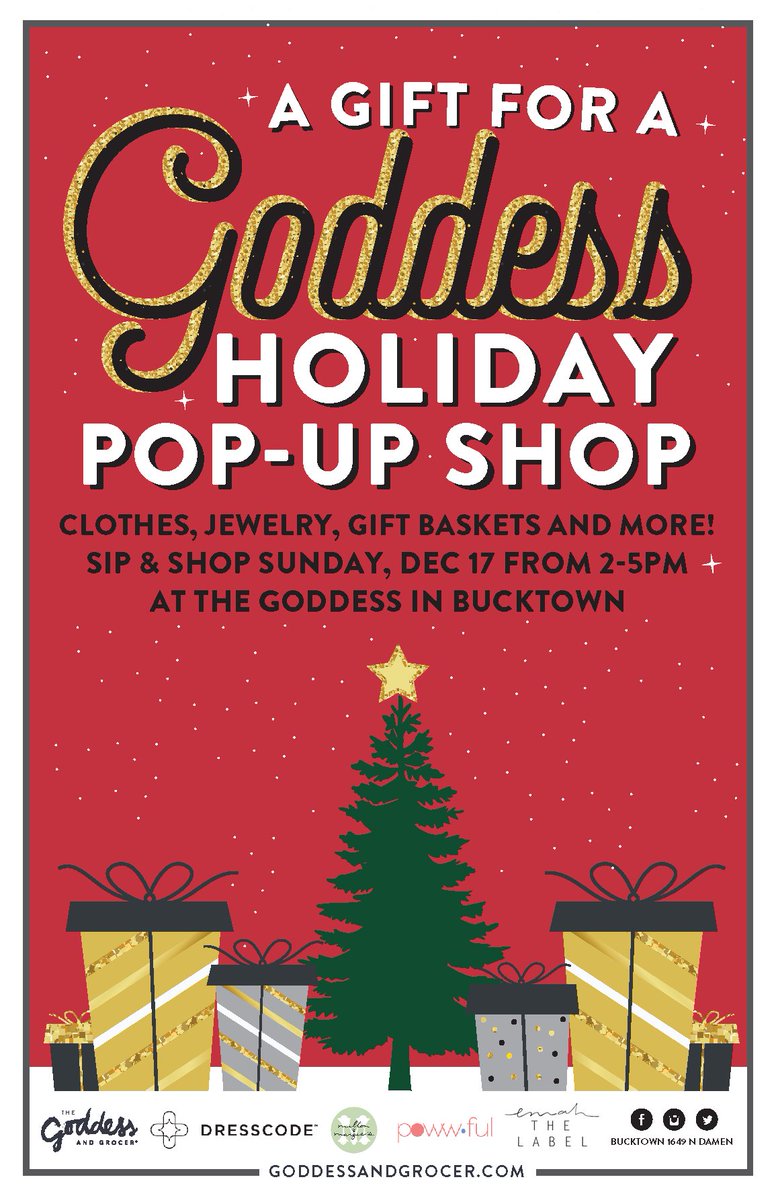 What's coming up?! Join POWWFUL on 12/17 for A Gift for a Goddess Holiday pop-up with <a href="/goddessgrocer/">Goddess and Grocer</a> and three rad female entrepreneurs! 👏🏽😍#shoplocal #FemaleFounders #chicagoevents