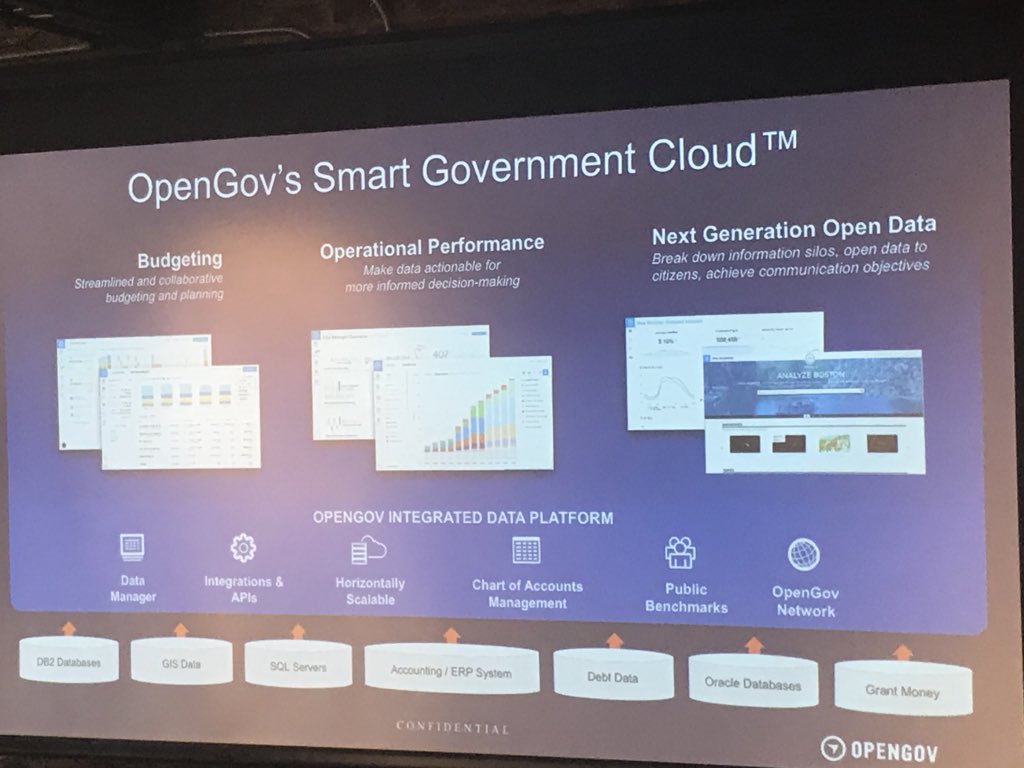 AWS_Gov's tweet photo. We help governments to manage budgeting, improve operational performance and to create the next generations ooen data portals.  Greg Keeney @OpenGovInc #dcodedemoday https://t.co/5XVPIxTC0W