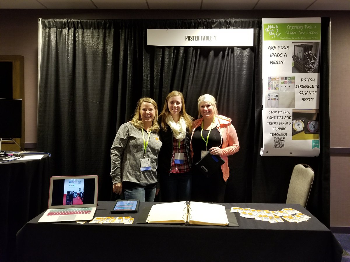 Innovation477's tweet photo. Primary School teachers Mrs. Cook, Mrs. Statz and Mrs. Porttiin are sharing how they use technology for learning with other educators at the annual TIES conference in Minneapolis this morning! #TIES17 https://t.co/EuIV9oXSxP