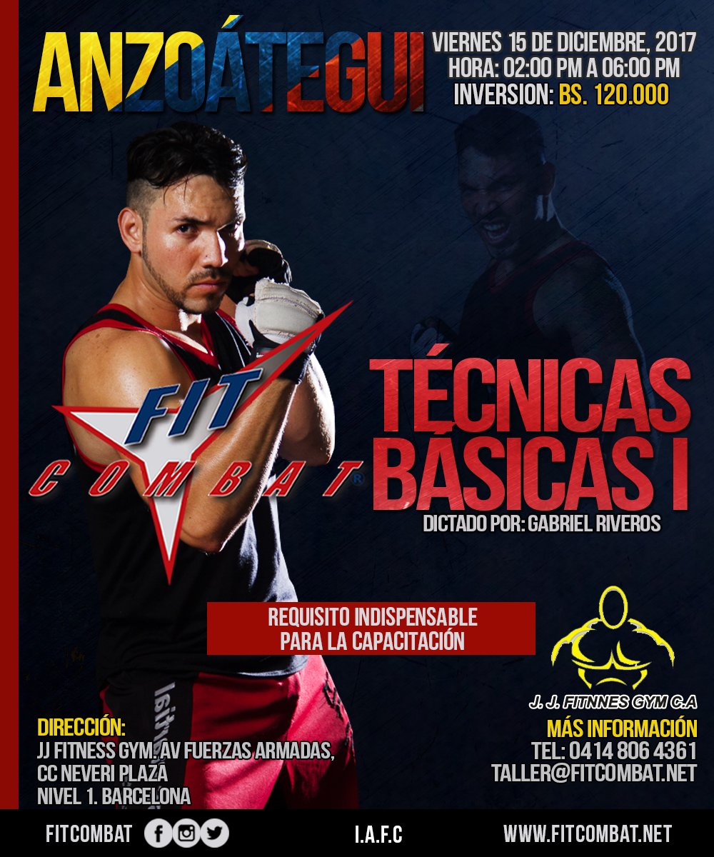 Falta poco #Anzoategui Taller de Técnicas Básicas I | Requisito indispensable para la Capacitación de Instructores - 15DIC | #FitCombat