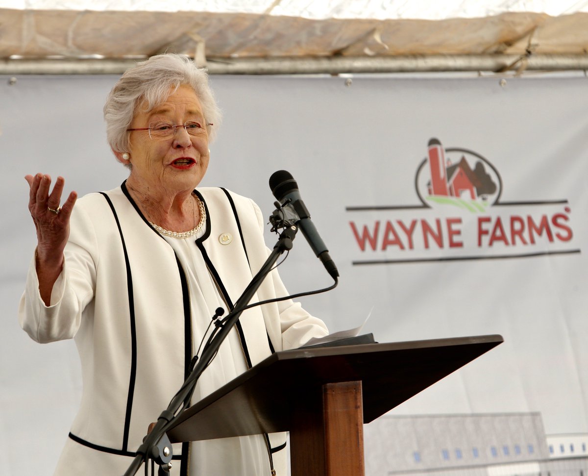 GovernorKayIvey's tweet photo. Excited to join Wayne Farms in announcing the major expansion of their Enterprise facility that will create more than 350 new jobs! https://t.co/jzyZSYwRJ6 https://t.co/OiQBPuHHe7