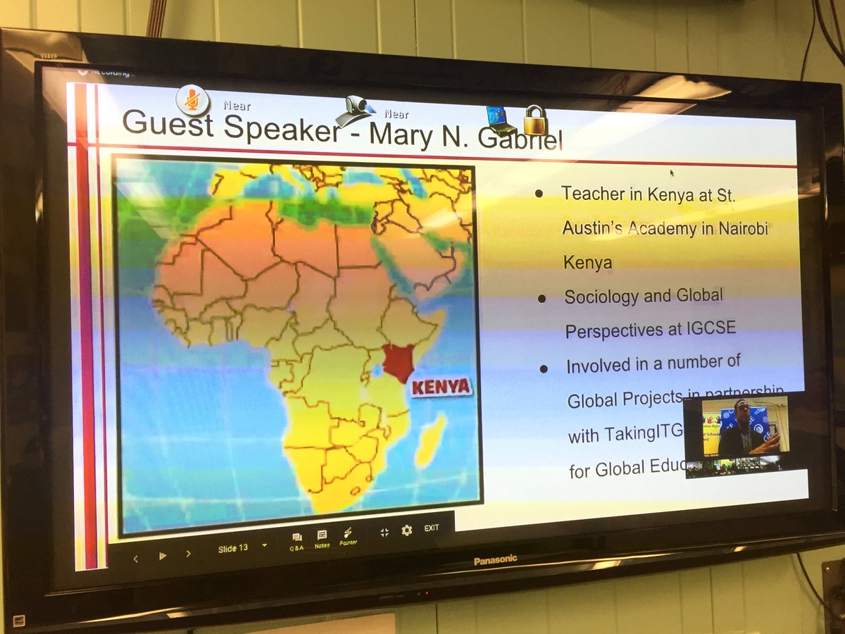 KCHSYT's tweet photo. @kchsyt talking about global citizenship with others from #Alberta, #BritishColumbia, #Kenya, #NewJersey, #Massachusetts and #Alaska @globlencounters @cgeducation @TIGed https://t.co/OcYWd53jw0