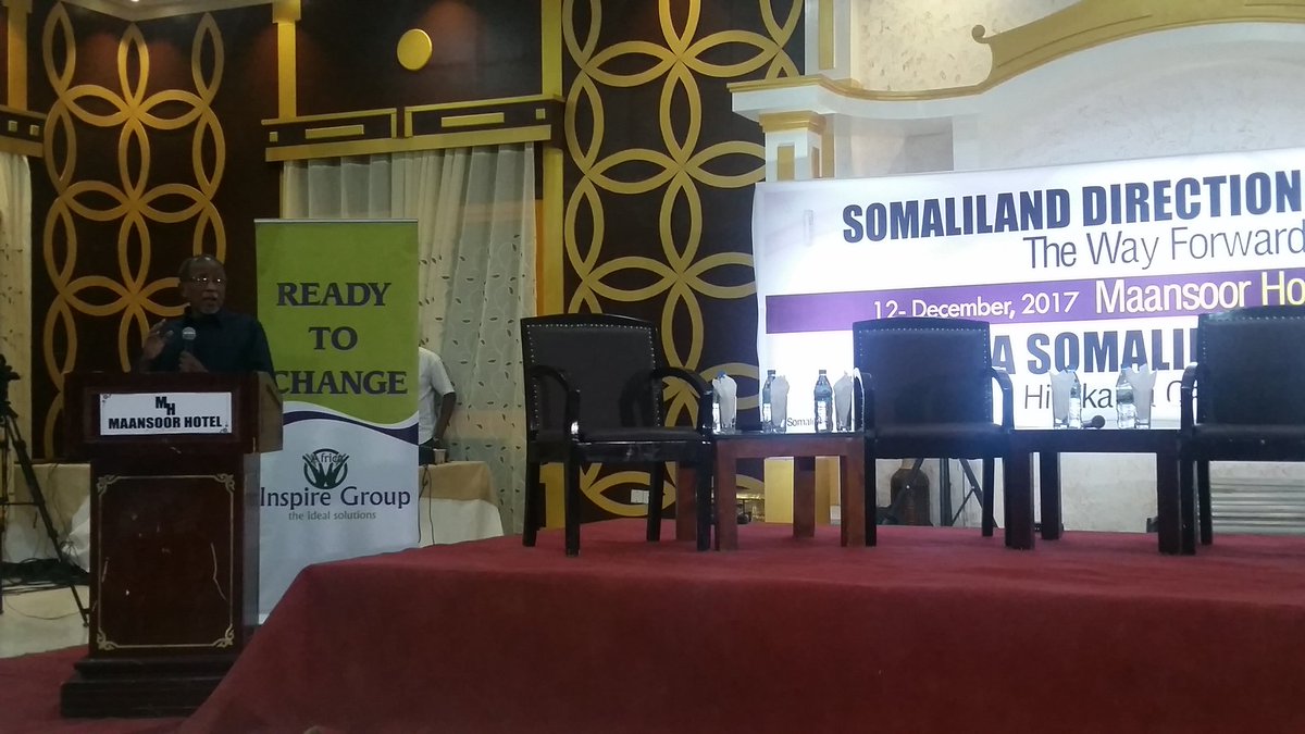 AhmedNMuse's tweet photo. "The new Somaliland needs to commit to respect the rule of and promote unity, justice and equality for all" Prof. Ali Khalif Galaydh #SomalilandDirection #InspireGroup https://t.co/ip1CKNzIUg