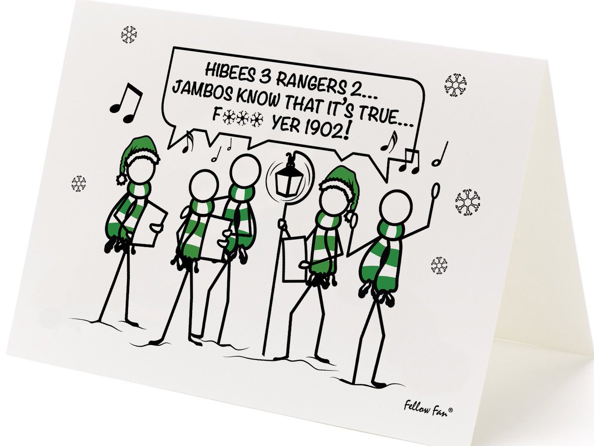 Fellow_Fan's tweet photo. We doubt there's a better Christmas card out there and now you can buy a pack of 5 online! https://t.co/lLfH0nqCm7 Have fun! #GGTTH #Hibs #Christmas https://t.co/M7vejsox20