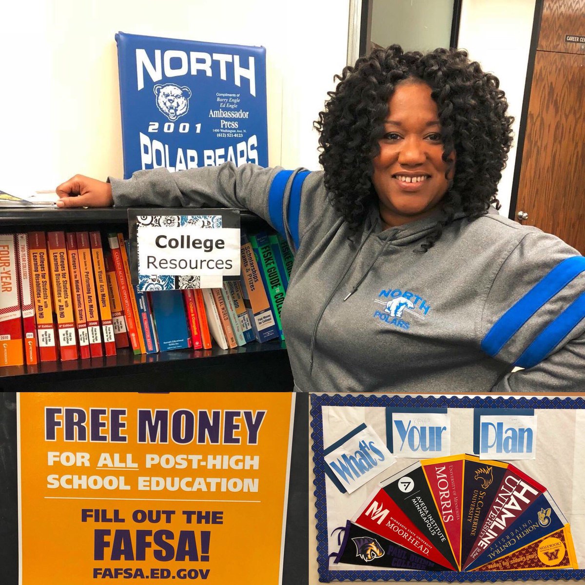 December is a quieter month in our North High Career &amp; College Center as we move toward holiday break. Our Senior Coordinator Arnise Roberson is connecting with students one-on-one to make sure they’re meeting Dec deadlines for college applications and finishing up their <a href="/FAFSA/">Federal Student Aid</a>!