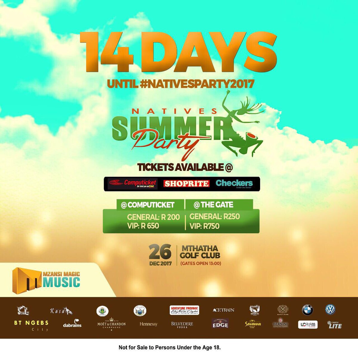 Encyie_R's tweet photo. #NativesParty2017 Tickets are sold at NGEBS MALL (Mthatha) @ComputicketSA get yourself some or use the link below https://t.co/vNn6cfb40x https://t.co/xyHemoZVcl
