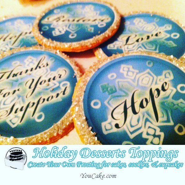 youcake's tweet photo. Edible images to decorate holiday desserts - share images and your best wishes for the holidays. #customcookies #customcakes #edibleimages #instafun #instayum #holidaydesserts #holidaytable #youcake #homemade https://t.co/oxpQ5cIQaL https://t.co/waRoZ9tZvo