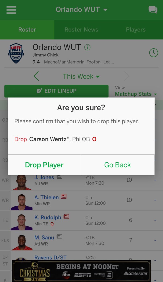 jimmychick's tweet photo. sad, but the show must go on... #MMMFL #FlyWutFly 🏆🏈 https://t.co/Q2qA87h2yK