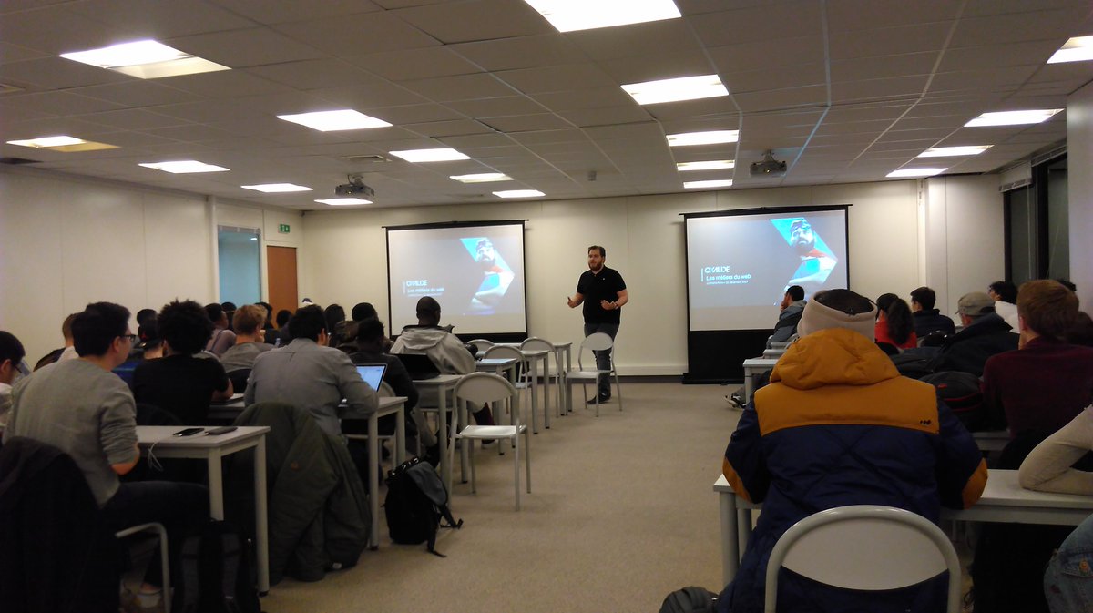 oxalide's tweet image. C'est parti pour la Conf sur les métiers du #Web @SUPINFO @labolinux !!