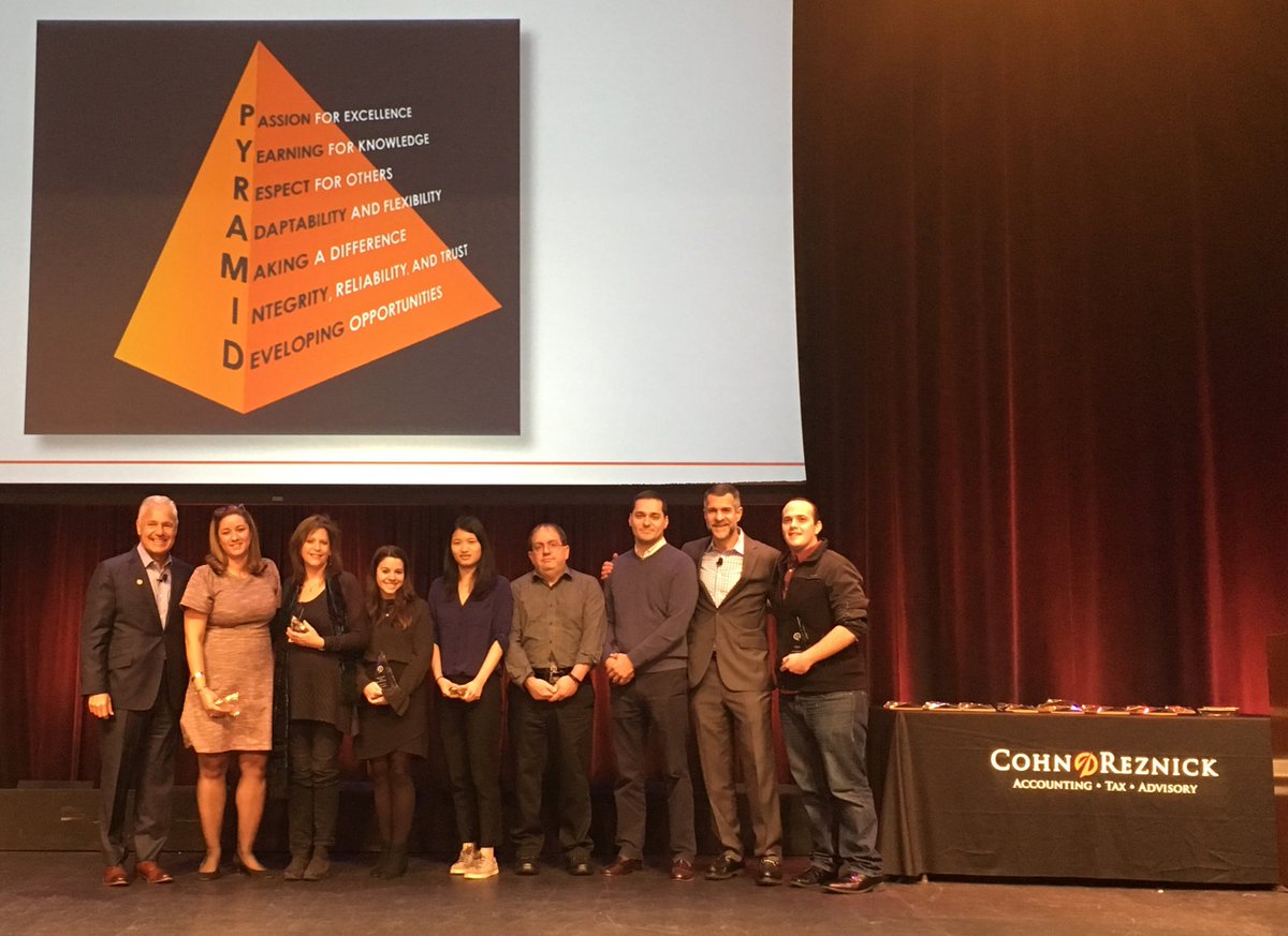 FPLongobardi's tweet photo. With the #NY &amp; #NJ offices this week at our #StateOfTheFirm and proud to call these talented people my colleagues. #CohnReznickProud of all our PYRAMID award winners. https://t.co/s44ecZQcB9