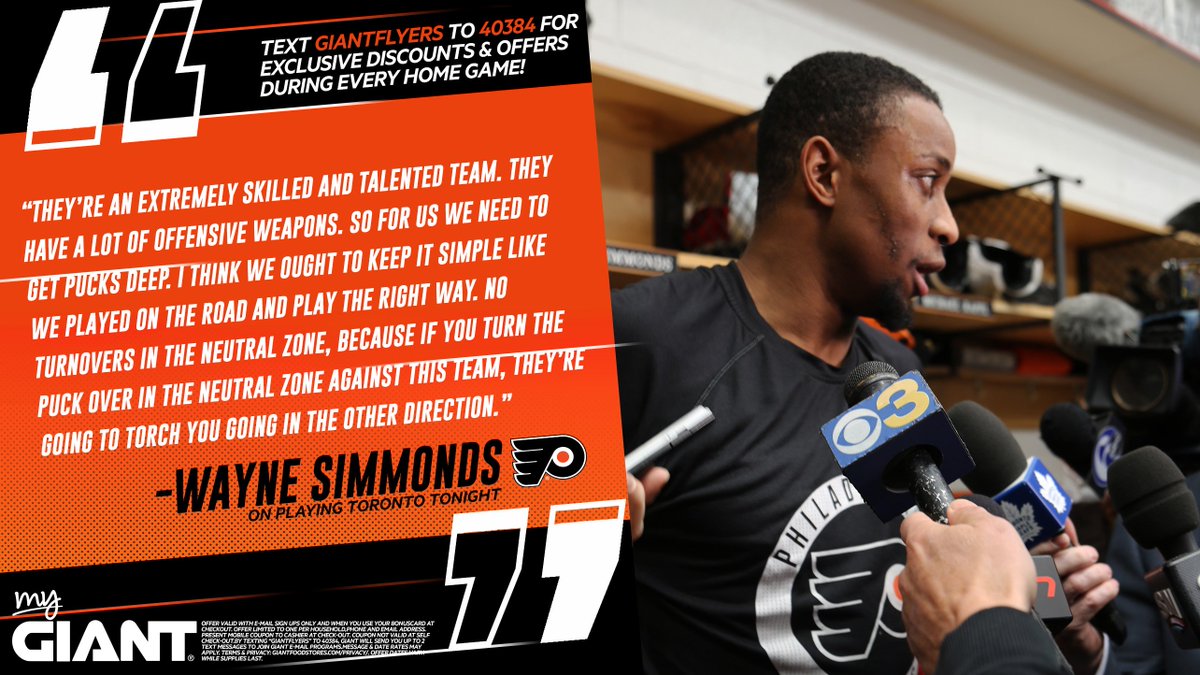 .@Simmonds17 on tonight's strategy. #LetsGoFlyers https://t.co/oanzp40SK4