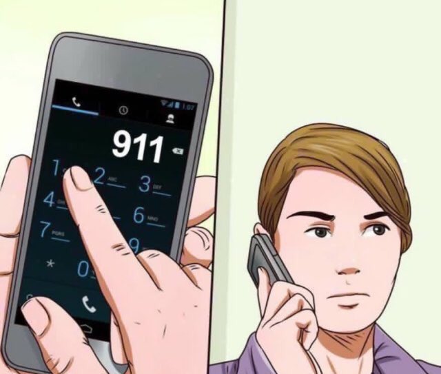 She just saw a man cut someone’s fingers.