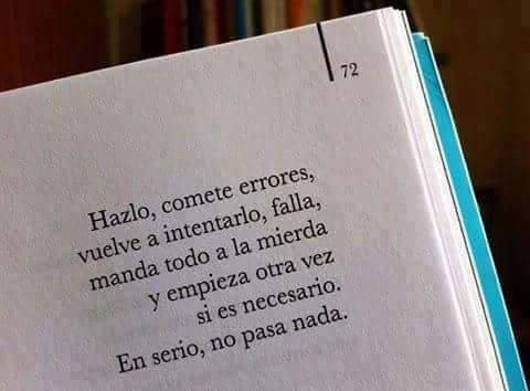 yesicamacareo's tweet photo. Cambiar no es fallar. A veces volver a empezar es necesario. ¿Aprendemos de nuestros errores? Fracasar para vivir, vivir para aprender. https://t.co/xvBlaavByA