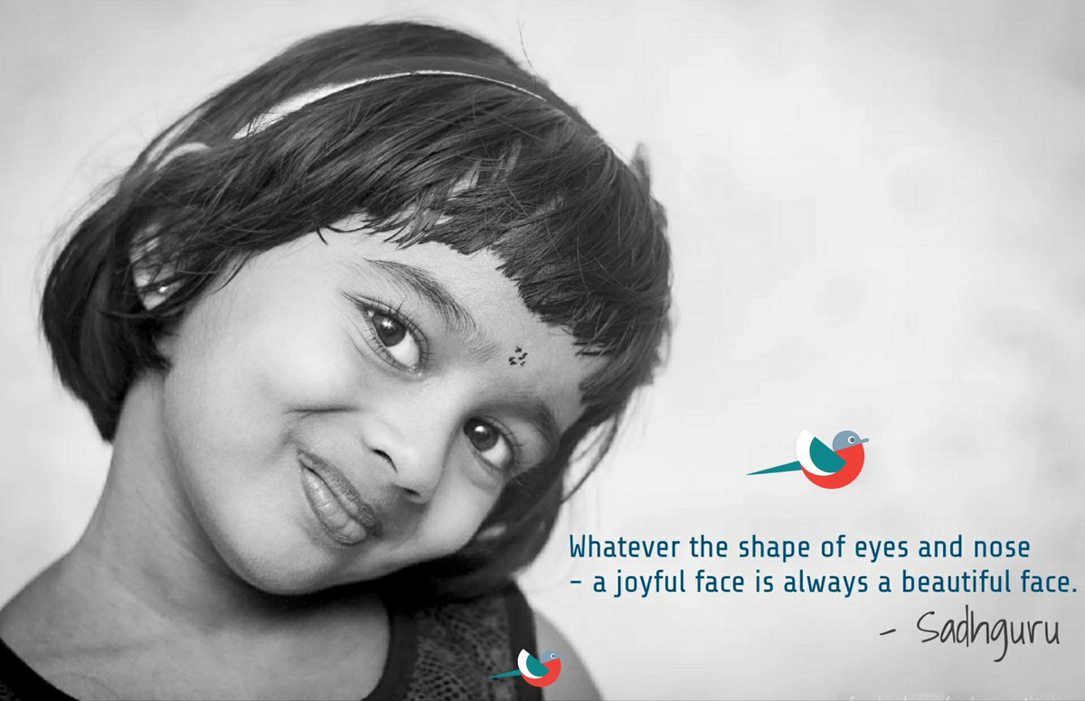 sadhgurufc's tweet photo. Whatever the shape of eyes and nose - a joyful face is always a beautiful face. @SadhguruJV https://t.co/zKHSZPl8Vy