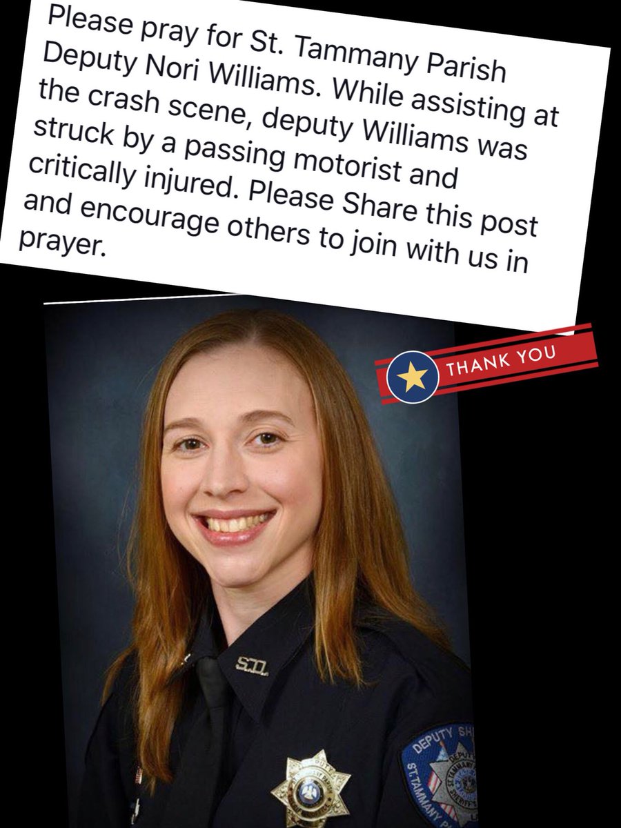 <a href="/OfficialLivePD/">Live PD on A&E</a> <a href="/danabrams/">Dan Abrams</a> @TomMorrisJr1 <a href="/LivePDNation/">Benny</a> One of our family members needs our prayers! #sttammanyparrish Let’s show her we love and support her!! ❤️❤️ #backtheblue #wegotyoursix #supportandappreciate #prayersforNori