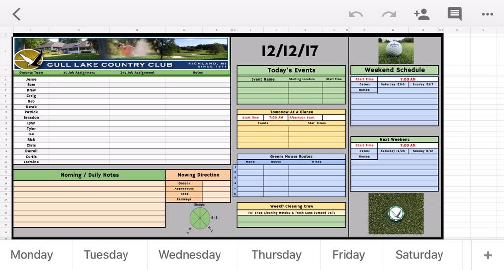 GLCCTurf's tweet image. Here is our #digitaljobboard layout. Just designed/customized our own. Worked FANTASTIC this yr &amp;amp; not sure why I waited so long