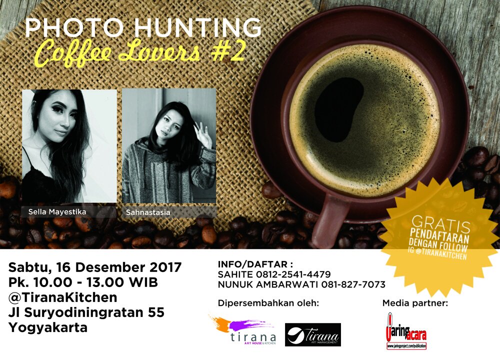 Photo hunting @TIRANAHOUSE @TiranaKitchen 16/12/17 Gratis! #FOTO #modeljogja #coffeelovers #kafejogja #kopi