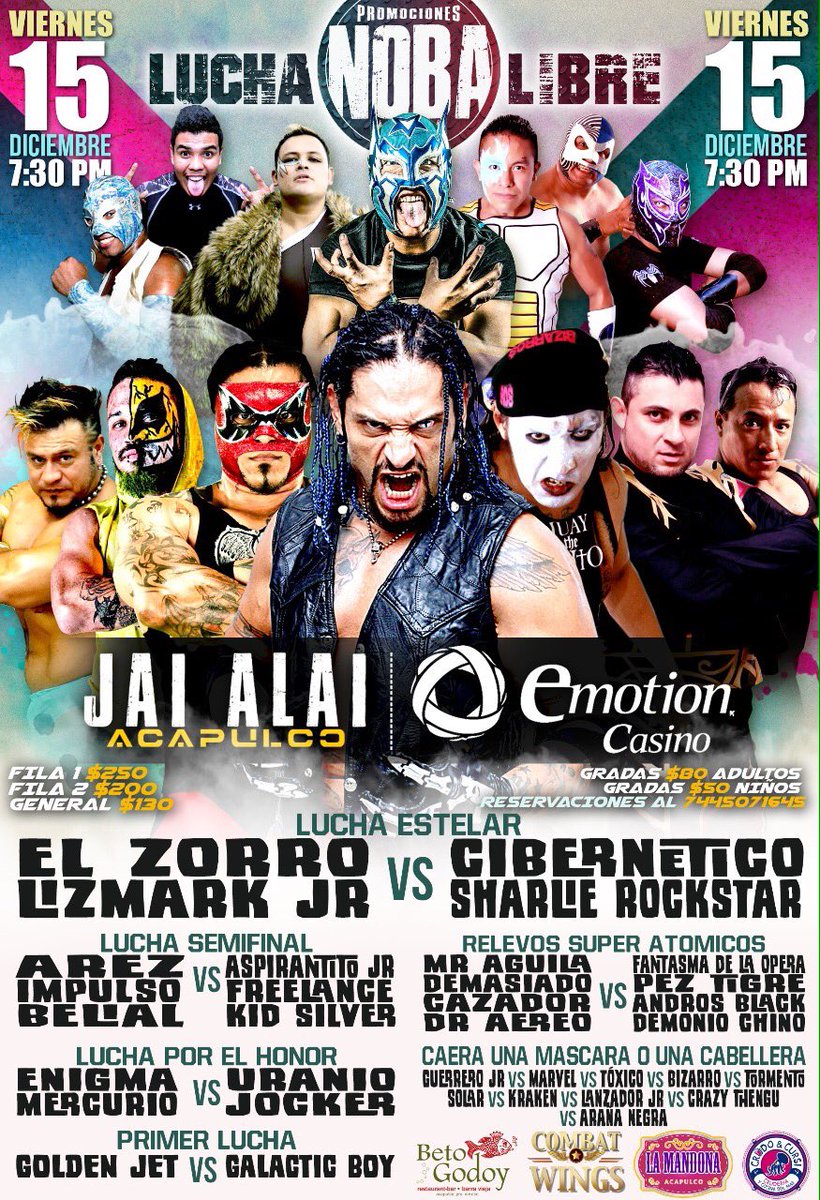 BizarroFromHell's tweet photo. ¡A solamente tres días! #Acapulco arderá al recibir a los #HellBrothers @CiberElite #ApocalipsisAhora 🤘🏻😈 @lizmark_jr @AeArez @christprofeta https://t.co/rQkZUM04sW
