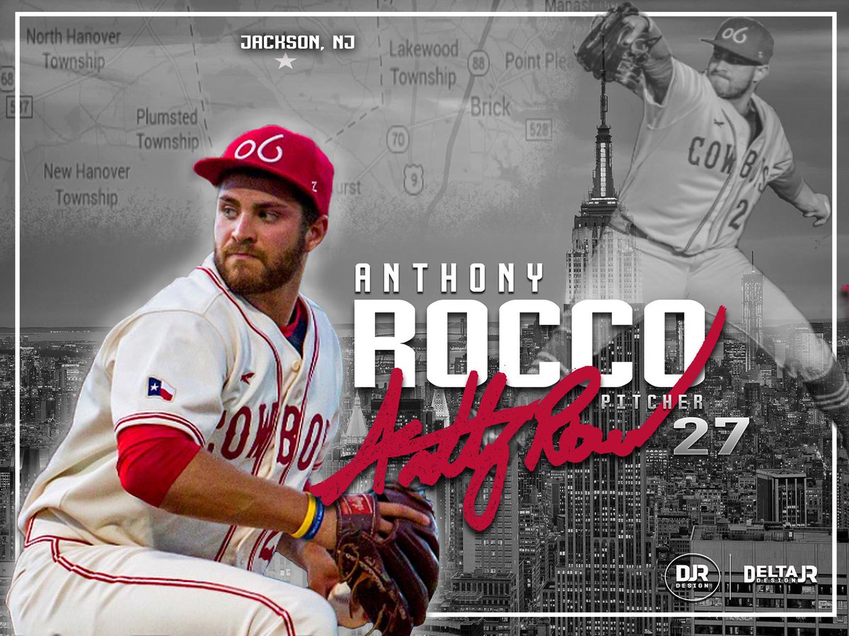 deltajrdesign's tweet photo. This one is from @deltajrdesign, All the way to Jackson, NJ.  Left hand pitcher @R0cco27. Wish you the best of luck in 2018. #27
#newjersey #cowboys#pitcher #baseball https://t.co/HJJrpabUbh