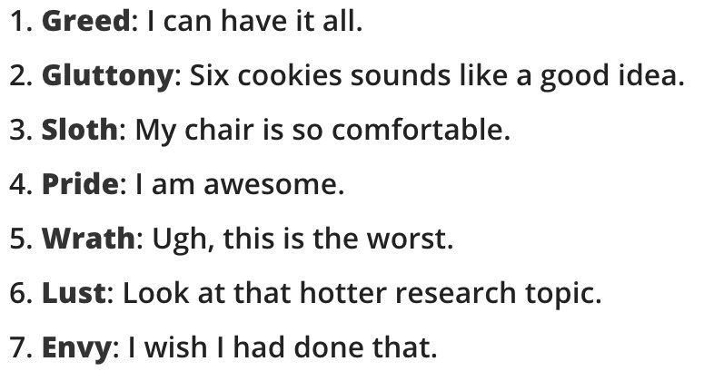 irenetrampoline's tweet image. still glowing from #socml and #nips2017-- glad i made sure to avoid the seven deadly sins of academic conferences!

irenechen.net/blog/2017/09/3…