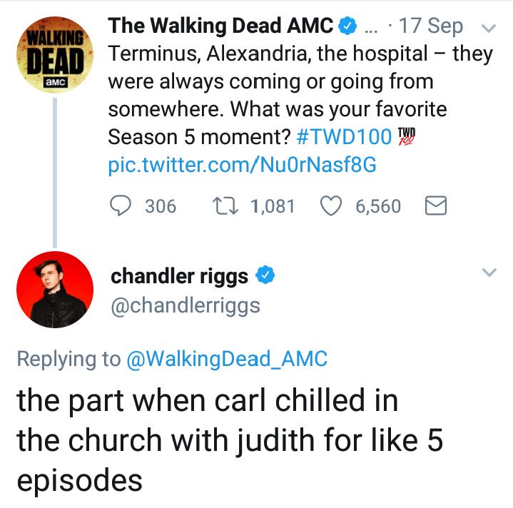 Now y'all know what happens when you complain to the official TWD Twitter account about not getting any new storylines. #TheWalkingDead