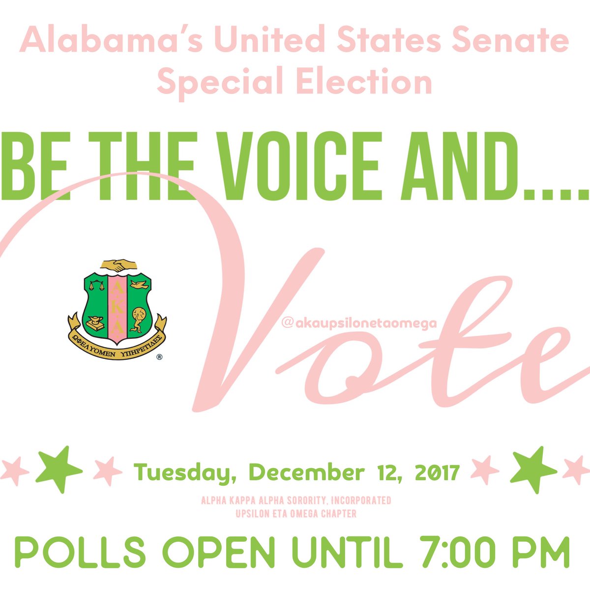 akaueo1995's tweet photo. #AKAsVote 

Go VOTE. Encourage our youth to Rock The VOTE. Take someone with you to VOTE. 

Whatever you do, just VOTE! 🇺🇸

#PrettyGirlsVote #Vote #BeTheVoice #GoVote #AKAUpsilonEtaOmega #NoVoteNoVoice 
#AKA1908 #AKAUEO @akasorority1908 @AKASouthEastern https://t.co/bmL0zN0QRg