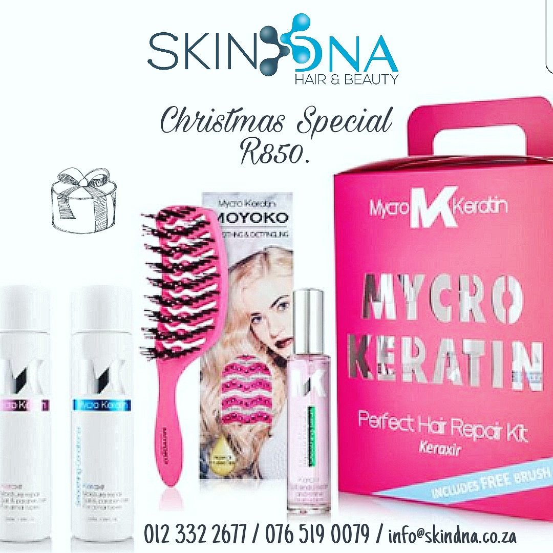 Skin_DNA's tweet photo. Mycro Keratin Repair kits.
Shampoo, Conditioner and Smoothing serum worth R1030 for ONLY R850!
Purchase your kit today & Spoil yourself to healthy hair.
#hair #healthyhair #Christmas #gift #mycrokeratin #spoilyourself #Skin_DNAhair #Skin_DNApretoria #Skin_DNA https://t.co/Xp3eH6dxTW