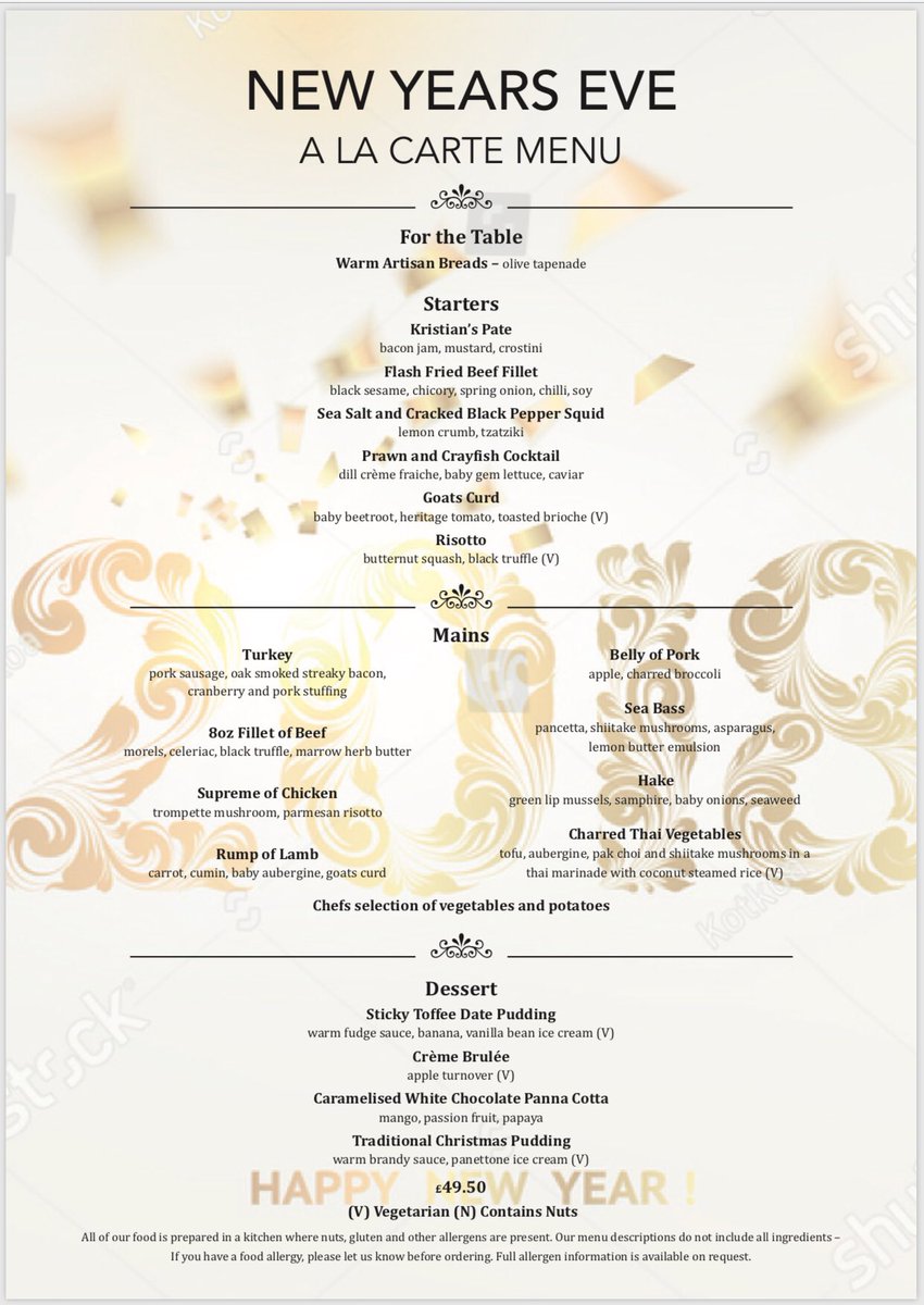 Looking forward to a lovely New Year’s Eve with fabulous musician <a href="/PeteHartley/">PeteHartley</a> bringing the new year in. 🍾 call@now to reserve your table. Limited availability. #NewYearsEve #birminghamrestaurant #SuttonColdfield