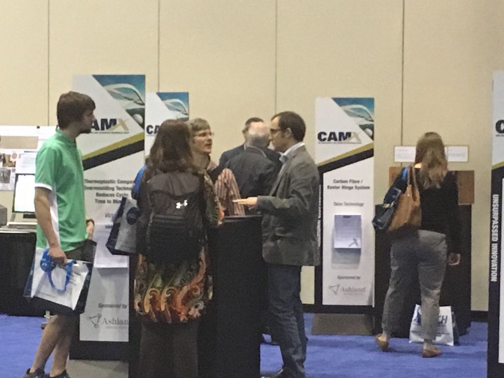 .<a href="/LarroqueGilles/">Gilles Larroque</a> is discussing hybrid molding at the #CAMX17 award pavilion. Stop by with questions about the innovation <a href="/VictrexAero/">Victrex Aerospace</a>