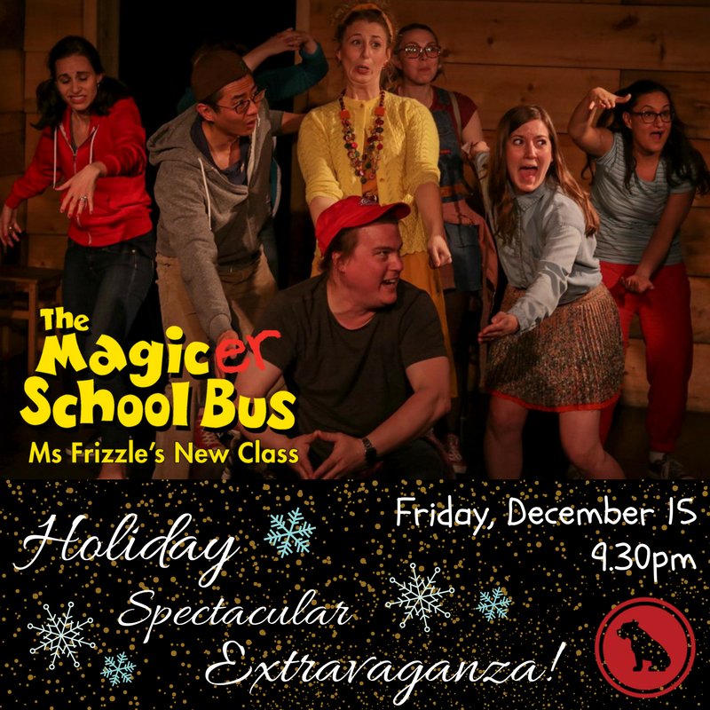 ♫ ♪ ♬ On the 9th day of The Magic-Er School Bus #Holiday Spectacular Extravaganza, Ms. Frizzle gave to me... 9 ultraviolet rays a-beaming! ♪ ♬ ♪  THIS FRIDAY 9.30pm <a href="/BadDogTheatre/">Bad Dog Comedy Theatre</a>! facebook.com/events/1668298… #Toronto #improv