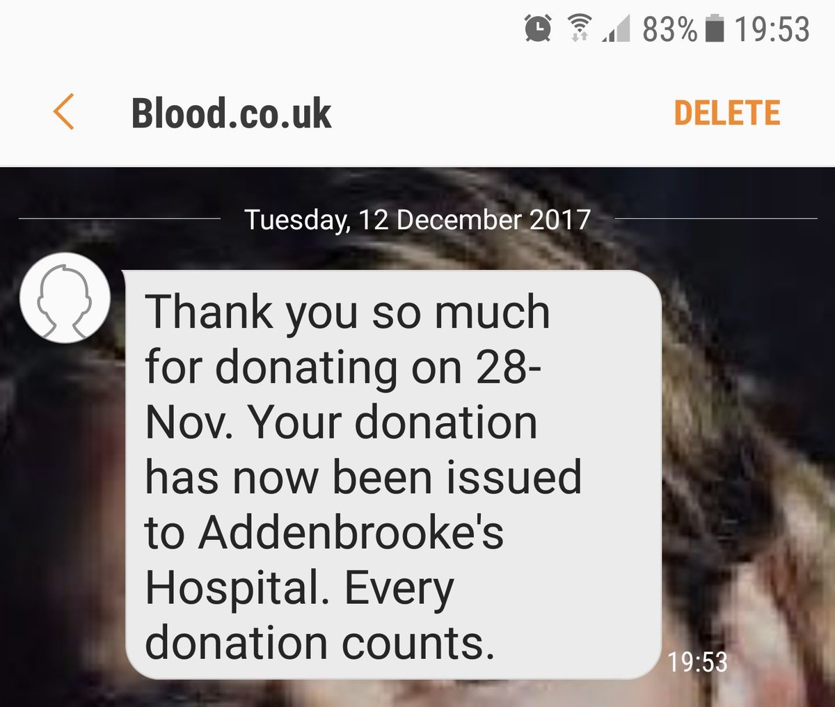 lemanie33's tweet photo. Chuffed to hear my #5thdonation went to #Addenbrookes #blooddonation #blooduk https://t.co/jY0kKRzHVo