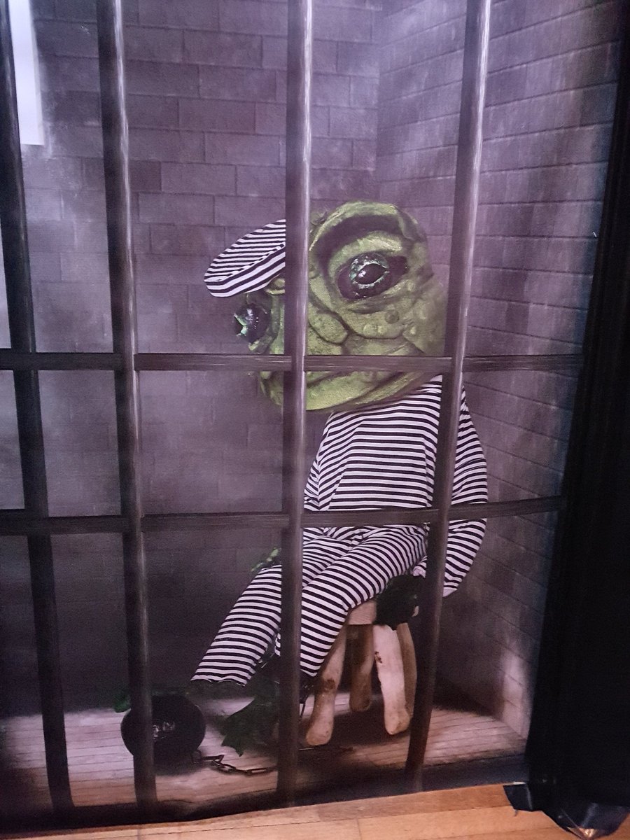 Travnat's tweet image. As seen at National Trust Killerton. Mr Toad or Nigel Farage  behind bars? You decide!
