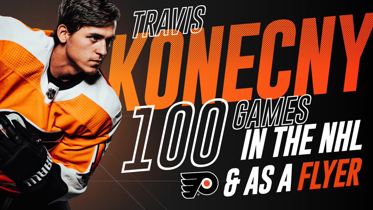 On another note...Congratulations to Travis Konecny on his 100th game as a Flyer! 🎉 https://t.co/zK37Sj1JnC