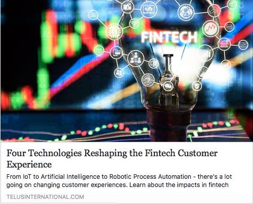 ReverendDrLisa's tweet image. Fintechs are #IncreasinglyLeveraging #NaturalLanguageProcessing w/ sentiment analyzers & #MachineLearningSystems 2 facilitate advanced #CustomerSupportInteractions, says #LisaChristiansen, resident natural-language processing expert @NationSecurity Agency. telusinternational.com/articles/four-…