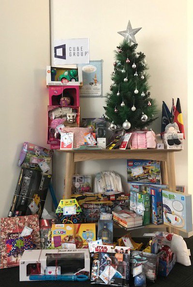 Once again our mini tree has been swamped by awesome gifts for children and young people! Thanks to all Cube Group Staff - we are proud to support the @OzChildTweets Xmas Appeal #publicvalue #givingback #dogoodfeelgood