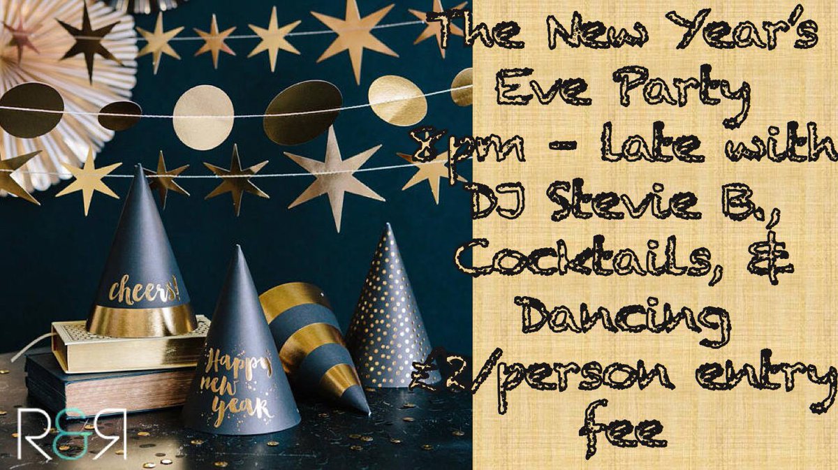 Riddle_and_Rye's tweet photo. New Year's Eve we're having a party!!
Join us for a jam-packed schedule of exclusive entertainment with DJ Stevie B, and New Year festivities. Book your dinner reservation beforehand to ensure you have a table for the night. Call us to book 01392 422365. https://t.co/nZulsQEo7Y
