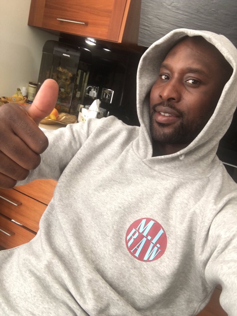 M.I.Raw claret &amp; blue logo hoodie as worn by professional football player Carlton Cole. #Music #Sport #DJ #Entrepreneur